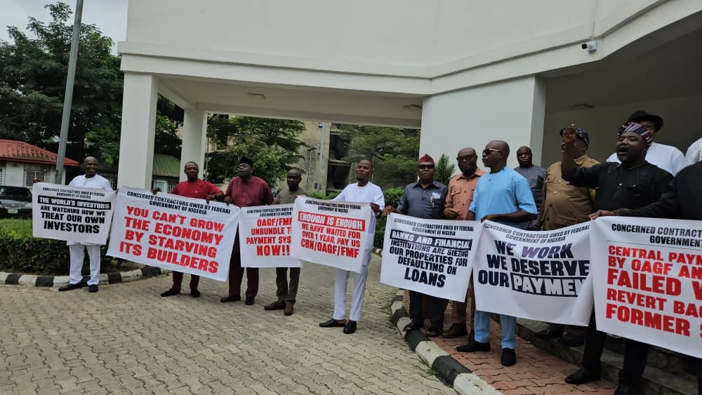 Local contractors protest in Abuja over delayed government payments