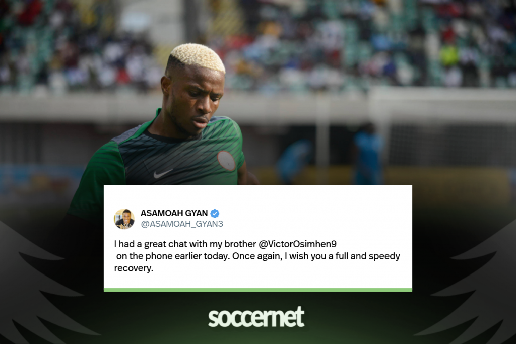 Ghana legend Asamoah Gyan denies Osimhen faking injury reports