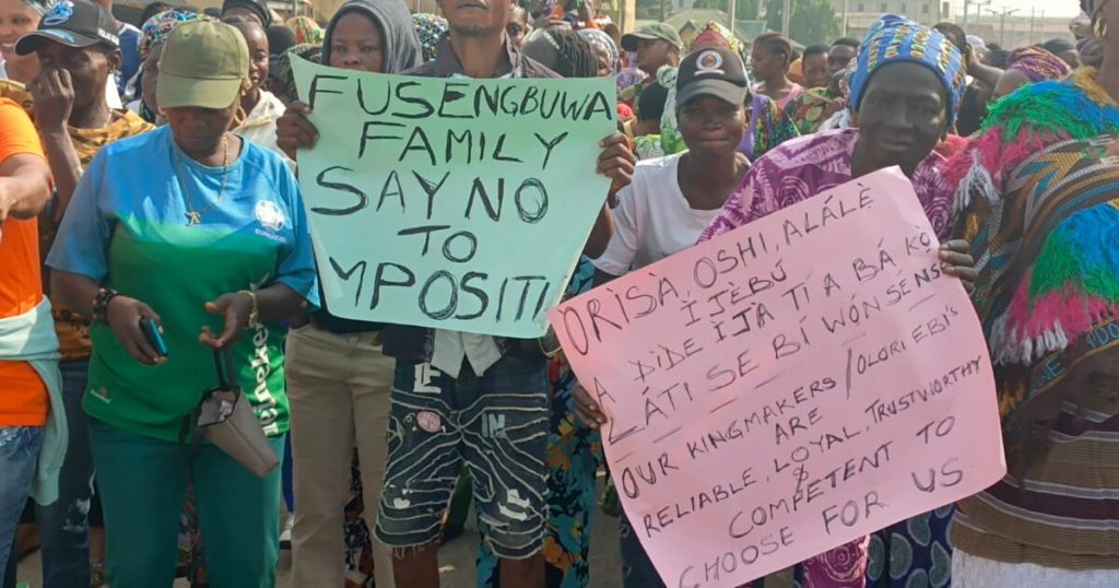 Protest Rocks Ijebu Ode Over Awujale Stool Imposition Plot