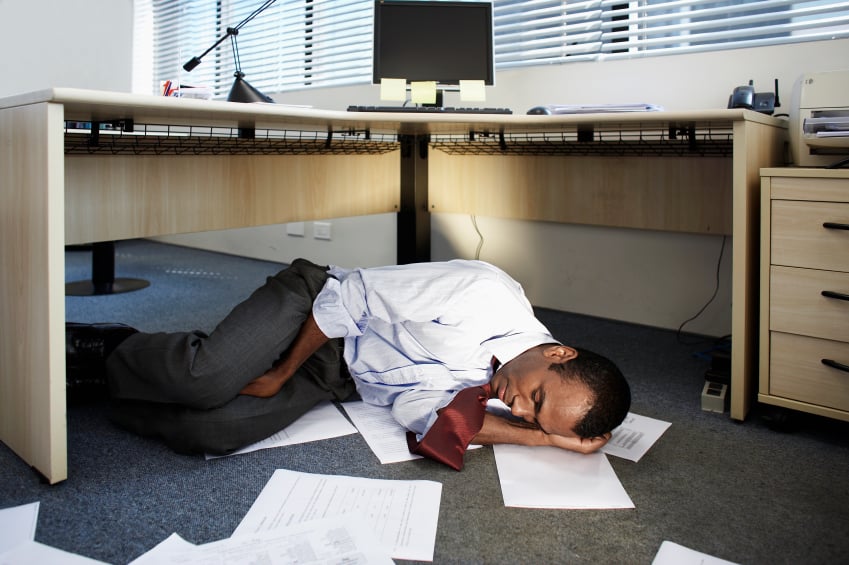 Sleep suffers as workers turn offices into homes