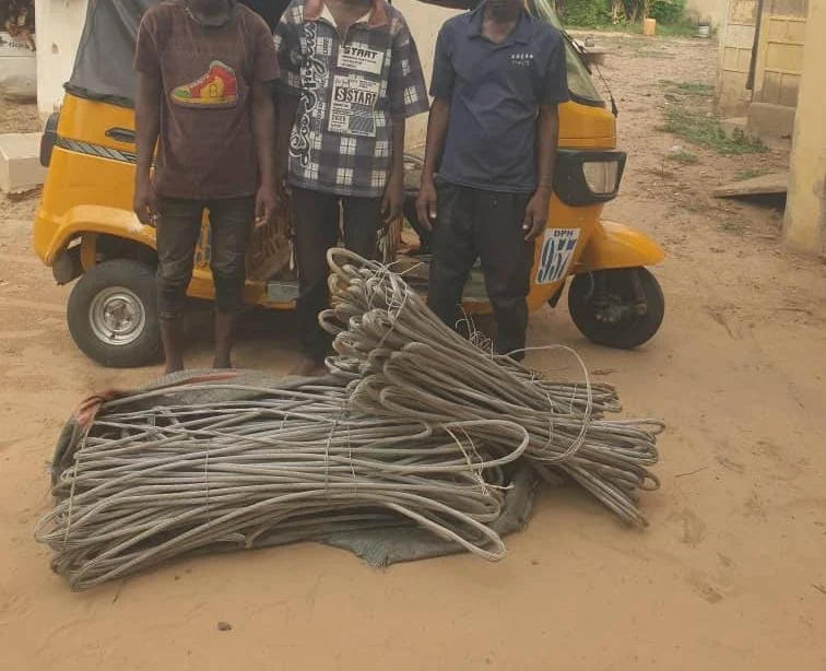 Police arrest three suspected vandals in Yobe, recover cable