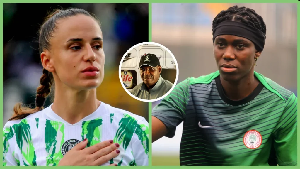 Coach Eguavoen responds to Oshoala, Plumptre absence